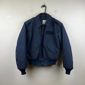 Vintage USAF Security Police Winter Jacket Navy Blue Size M (38-40)